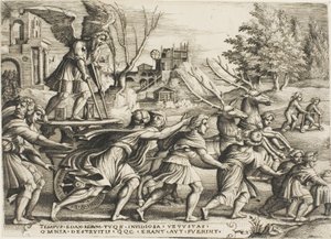 Der Triumph der Zeit, Platte vier aus Die Triumphe von Petrarca von Georg Pencz