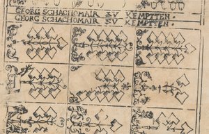 Blatt mit Spielkarten