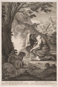 Moses am brennenden Dornbusch von Georg Vilhelm Baurenfeind