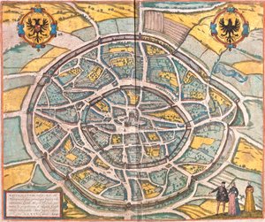 Aachen, Deutschland von Georg and Hogenberg Franz (1535 90) Braun