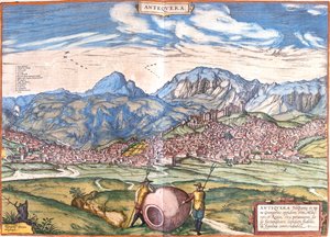 Antequera, Spanien von Georg and Hogenberg Franz (1535 90) Braun