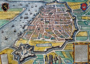 Stadt Antwerpen von Georg Braun and Hogenberg Franz