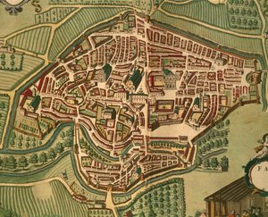 Fabriano aus Civitates Orbis Terrarum von Georg Braun von Georg Braun and Hogenberg Franz