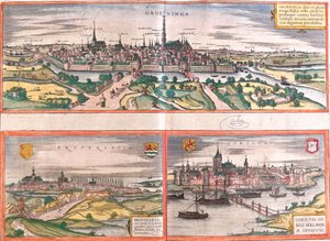 Groningen, Brouwershaven, Gorinchem, Niederlande von Georg and Hogenberg Franz (1535 90) Braun