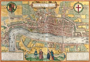 London, Großbritannien von Georg and Hogenberg Franz (1535 90) Braun