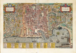 Karte von Palermo aus Civitates Orbis Terrarum