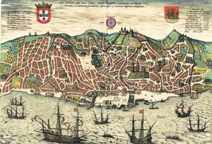Portugal von Georg and Hogenberg Franz (1535 90) Braun
