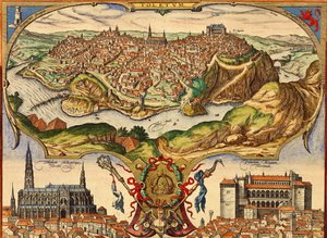 Toledo, Spanien von Georg and Hogenberg Franz (1535 90) Braun