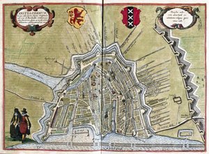 Amsterdam, Niederlande (Stich) von Georg Braun and Hogenberg Franz
