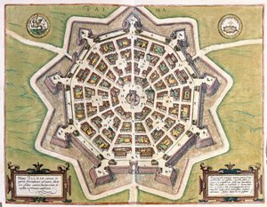 Palmanova, Provinz Udine, Italien (Gravur)