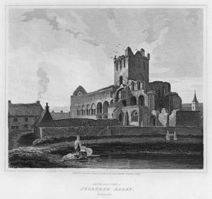 Südostansicht der Jedburgh Abbey, Roxburgshire