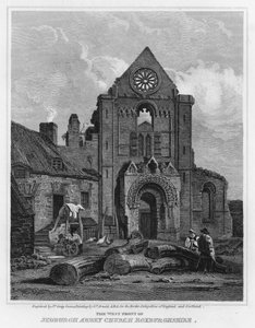 Die Westfront der Jedburgh Abbey Church, Roxburghshire
