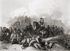 Der Sturm auf Bristol, 26. Juli 1643, graviert von J.C. Varrall