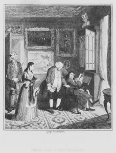 Hildas Besuch bei Abel Beechcroft von George (after) Cruikshank