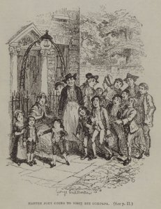 Meister Joey besucht seinen Patenonkel von George (after) Cruikshank