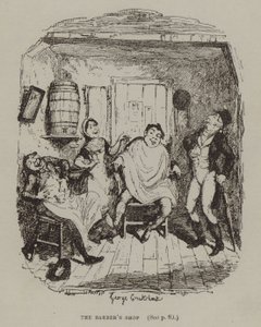 Der Friseursalon von George (after) Cruikshank