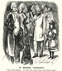 Punch-Karikatur: Bei Madame Tussaud
