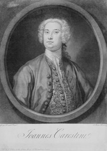Porträt von Joannes Carestini (ca. 1705-60), italienischer Kastrat, graviert von John Faber (1684-1756)