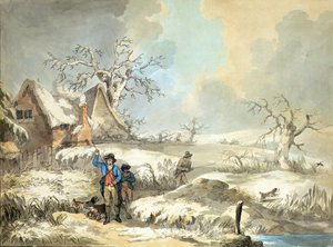 Schnepfenjagd, geätzt von Thomas Rowlandson, veröffentlicht von J. Harris