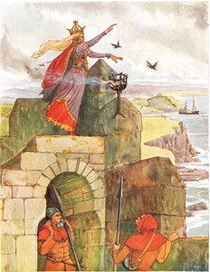 Der Laidley Wurm von Spindleston Heugh, Illustration aus 