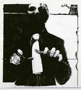 Illustration für Pflege eines blinden Patienten, ein Artikel in Nursing Times, veröffentlicht am 30. Oktober 1975