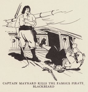 Kapitän Maynard tötet den berühmten Piraten Blackbeard