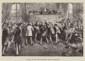 Eine Panik an der Börse von San Francisco von George Augustus Sala