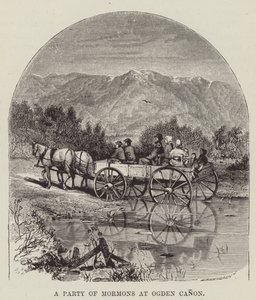 Eine Gruppe von Mormonen im Ogden Canon von George Augustus Sala