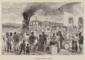 Ein Bahnhof in Virginia von George Augustus Sala