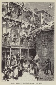 Ragpickers Court, Mulberry Street, New York von George Augustus Sala