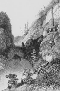 Portage im Hoarfrost River, 1836