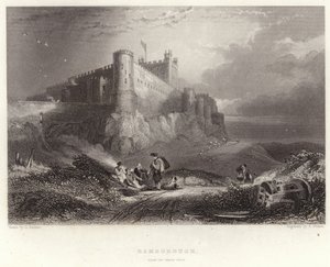 Bamborough, von Nordwesten von George Balmer