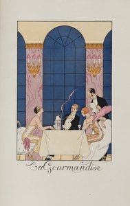 Falbalas et fanfreluches: Die Völlerei, 1924 von George Barbier