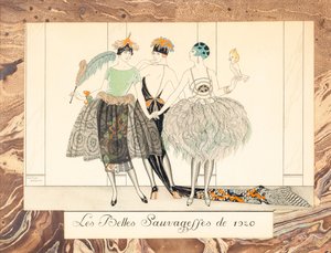 Les Belles Sauvageffes de 1920, aus Le Bonheur du Jour ou, Les Graces à la Mode, 1924 von George Barbier