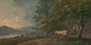 Morgen: Landschaft mit Vieh