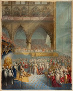 Ihre gnädigste Majestät Königin Victoria empfängt das Sakrament bei ihrer Krönung