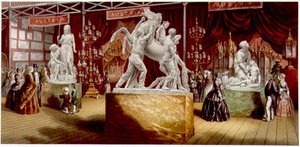 Skulpturen - Innenansicht der Großen Ausstellung von George Baxter