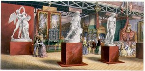 Skulpturen - Innenansicht der Großen Ausstellung von George Baxter