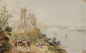 Stolzenfels am Rhein von George Baxter