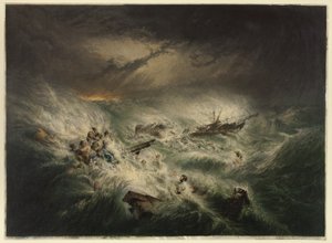 Das Wrack der Reliance (12. November 1842) von George Baxter