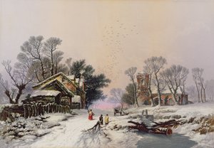 Winter (Druck) von George Baxter