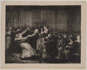 Tanz in einem Irrenhaus von George Bellows