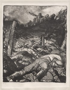 Krieg-Serie: Der Angriff, Linkes Detail von George Bellows