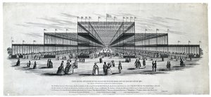 Ansicht des Inneren des Gebäudes im Hyde Park für die Ausstellung von 1851. Wie von den Kommissaren Ihrer Majestät schließlich genehmigt von George Berger
