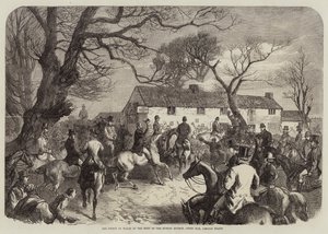 Der Prinz von Wales beim Treffen der Burton Hounds, Green Man, Lincoln Heath von George Bouverie Goddard