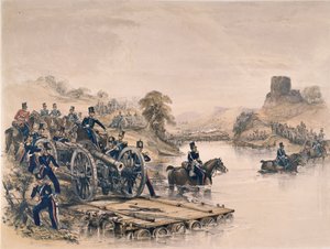 Royal Artillery, Flussüberquerung, ca. 1854 von George Bryant Campion