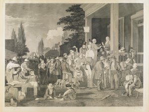 Proof 5 aus „Die Kreistagswahl“ von George Caleb Bingham