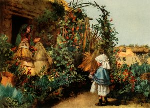 Ein Cottage-Garten in Stapleford, Wiltshire, um 1886, 1944