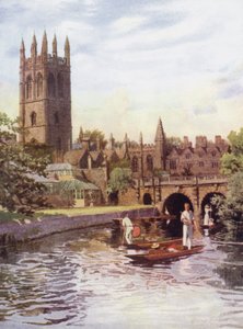 Oxford: Magdalen College und Brücke vom Cherwell