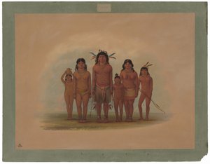 Eine Connibo-Indianerfamilie von George Catlin